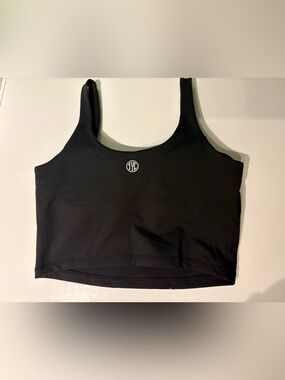 Black Women's Sports Crop Tank - Classic Support